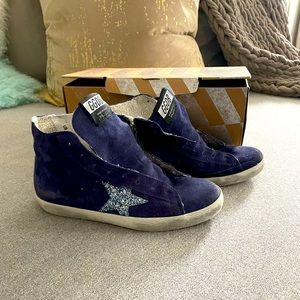 Golden Goose navy blue FRNCY sneakers